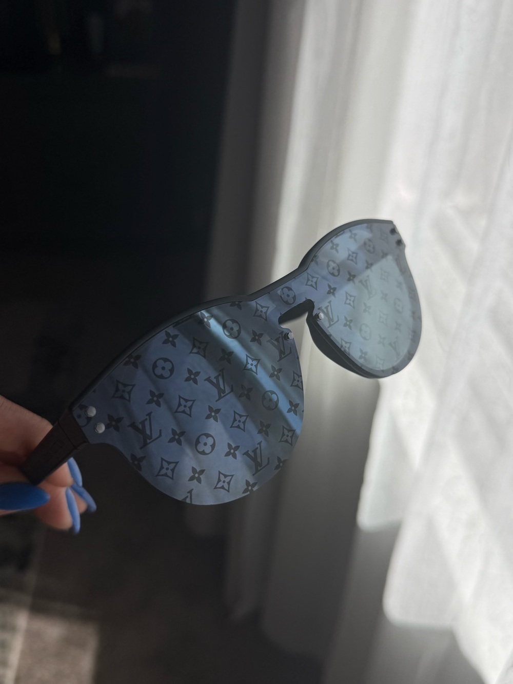 Louis Vuitton Monogram Shield Sunglasses - Blue Lenses